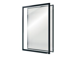 Nobo Impression Pro - Présentoir A3 - montable sur mur - blanc - cadre gris