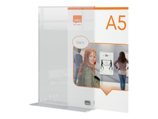 Nobo Premium Plus - Présentoir - dessus de table - pour A5 (145 x 210 mm) - double face - clair