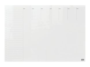 Nobo - Planning effaçable à sec - montable sur mur, bureau - 21 x 29,7 cm - acrylique - transparent