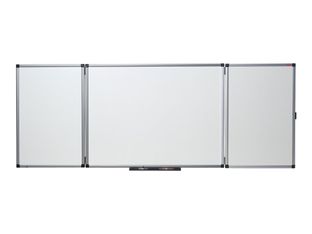 Nobo - Tableau blanc - montable sur mur - 2400 x 900 mm - charnière en 3 parties - émail - magnétique - double face