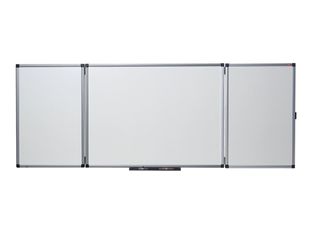 Nobo - Tableau blanc - montable sur mur - 3000 x 1200 mm - charnière en 3 parties - émail - magnétique - double face