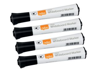 Nobo Glide - Pack de 10 marqueurs effaçables - pointe ogive 2 mm - noir