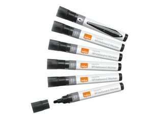 Nobo Liquid Ink - 10 Marqueurs - non permanent - pour verre, tableau blanc, émail  - 3 mm - noir