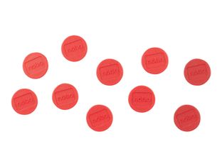 Nobo aimant - 2,4 cm de diamètre - rouge (pack de 10)