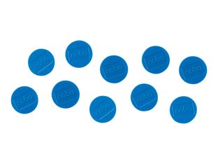 Nobo aimant - 3,2 cm de diamètre - bleu (pack de 10)