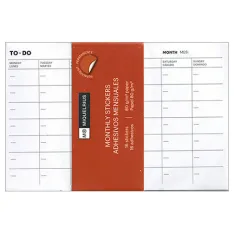 Miquelrius - Planificador mensual - Adhesivos mensuales permanentes 145 x 95 mm – 16 hojas