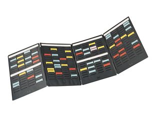 Nobo Mini - planning à cartes - 16 logements x 3 colonnes - noir