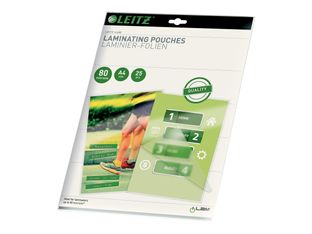 Leitz - 25 pochettes de plastification A4 (216 x 303) - 80 microns - brillant