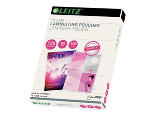 Leitz - 100 pochettes de plastification A5 (148 x 210 mm) - 125 microns