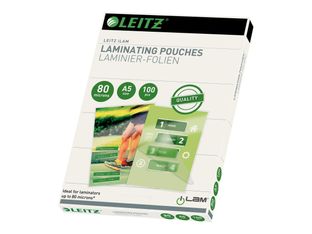 Leitz - 100 pochettes de plastification A5 (148 x 210 mm) - 80 microns