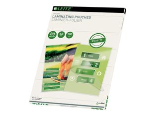 Leitz - 100 pochettes de plastification A3 (297 x 420 mm) - 80 microns - brillant