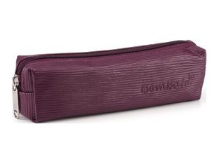 Bombata Wave - Trousse 1 compartiment - vinyle ondulé - lie-de-vin