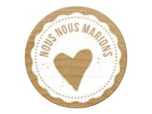 Woodies Wedding - Tampon encreur rond - Nous nous marions