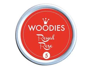 Woodies - Tampon encreur rond - Royal rose - 3,5 cm de diamètre