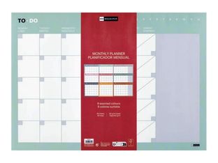 Miquelrius - Planificador mensual - A3 (297 x 420 mm) - 36 hojas - blanco - disponible en diferentes colores