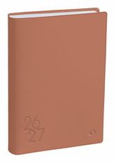 Quo Vadis - Agenda année scolaire - 2026-2027 - Eurotextagenda - Journalier - Multilingue - Touch - Rose - 12 mois de août à juillet - 12x17 cm - Papier Clairefontaine blanc - Fabrication française