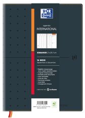 Agenda Oxford International - 16 mois - 1 semaine sur 2 pages - 21x29,7 cm - Colori Noir - Hamelin