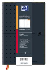 Agenda Oxford International - 16 mois - 1 semaine sur 2 pages - 16x24 cm - Colori Noir - Hamelin