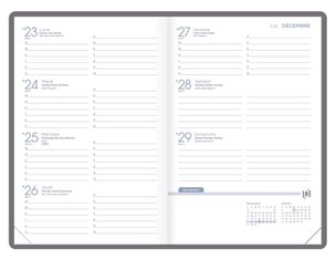 Agenda Oxford Romance - 1 semaine sur 2 pages - 10 x 15 cm - différents modèles disponibles - Hamelin
