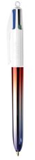 BIC 4 Couleurs - 1 Stylo à bille 4 couleurs Gradient Bleu Blanc Rouge - 1 mm