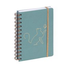 Agenda à spirale Elise - 1 jour par page - 12 x 17 cm - bleu - Exacompta