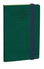 Agenda à élastique Everest Horizontal 16 mois - 1 semaine sur 2 pages - 10 x 15 cm - vert forêt - Quo Vadis
