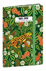 Agenda à élastique Catalina Estrada - 1 semaine sur 2 pages - 10 x 15 cm - tigre - Quo Vadis