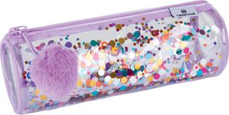 Trousse ronde Confettis - 1 compartiment - 4 décors assortis - Oberthur