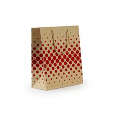 BOLSA 180G KRAFT 100% RECIC. 315X254X127MM PUNTOS ROJOS