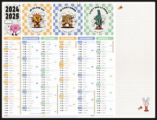 Calendrier Règles de vie - 6 mois par face - 32 x 42 cm - Bouchut
