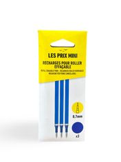 Les Prix Mini - Pack de 3 recharges pour stylo gel effaçable - bleu
