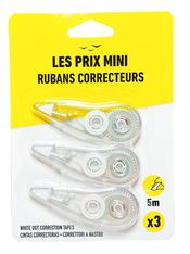 Les Prix Mini - Pack de 3 rubans correcteurs - 5 m