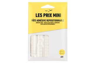 Les Prix Mini - Pack de 80 pastilles adhésives repositionnables - blanc