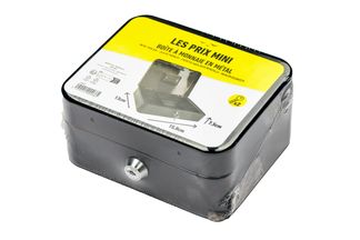Les Prix Mini - Caisse à monnaie - 8 compartiments - 15 x 12 x 8 cm - noir