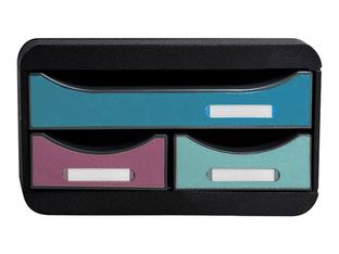 Exacompta Skandi - Module de classement 3 tiroirs - couleurs assorties