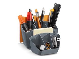 Mineral by CEP - Pot à crayons 8 compartiments - gris orage