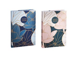 Agenda de poche Floral&Leaves - 1 semaine sur 2 pages - 9 x 16 cm - 2 modèles disponibles - Brepols
