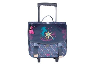 Cartable à roulettes Stalla Bianca Western - 2 compartiments - bleu marine - Kid'Abord