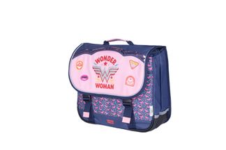 Cartable Wonder Woman Power 38 cm - 2 compartiments - noir - Kid'Abord