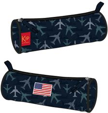 Trousse ronde KIP Aviator - 1 compartiment - bleu marine - Kid'Abord