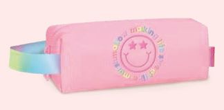 Trousse rectangulaire Marshmallow Happy - 1 compartiment - rose - Kid'Abord