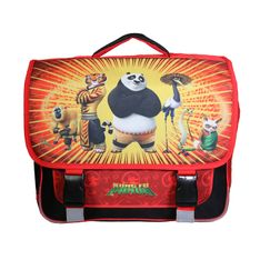Cartable Kung Fu Panda - 38 cm - 2 compartiments - rouge - Bagtrotter