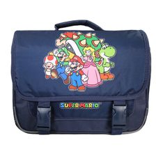 Cartable Super Mario - 38cm -  2 compartiments - marine - Bagtrotter