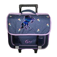 Cartable à roulettes Cybel - 2 compartiments - bleu - Bagtrotter