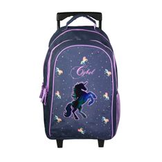 Sac à dos à roulettes Cybel - 2 compartiments - bleu - Bagtrotter