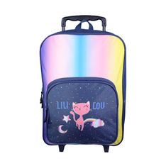 Sac à dos à roulettes Lili Lou - 1 compartiment - bleu - Bagtrotter