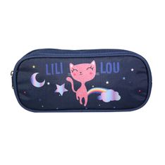 Trousse rectangulaire Lili Lou - 1 compartiment - bleu - Bagtrotter