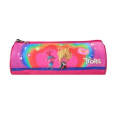 Trousse ronde Les Trolls - 1 compartiment - rose - Bagtrotter