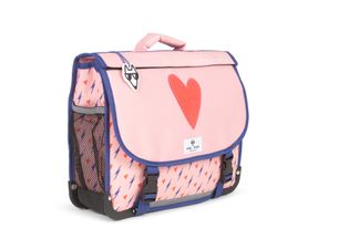 Cartable réversible Heart - 38 cm - 2 compartiments - rose - Pol Fox