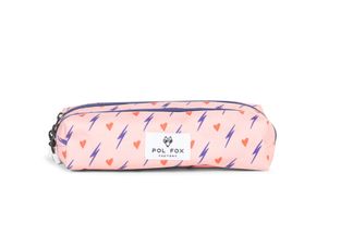 Trousse Heart - 2 compartiments - rose - Pol Fox